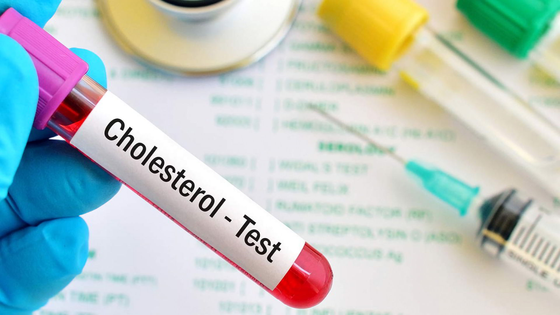 Krvný test na cholesterol.