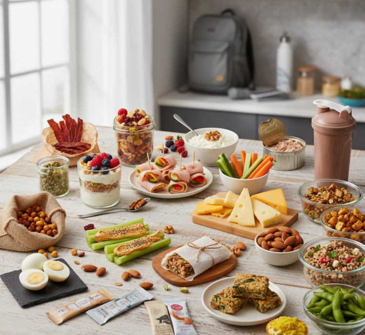 28 vysokoproteínových snackov, ktoré sú zdravé a praktické na cesty